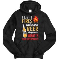I Light Fires And Make Beer Disappear Funny Camping Tie Dye Hoodie