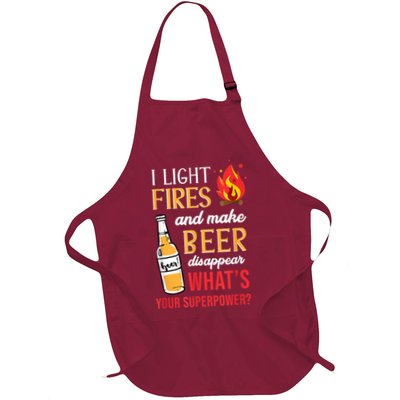 I Light Fires And Make Beer Disappear Funny Camping Apron