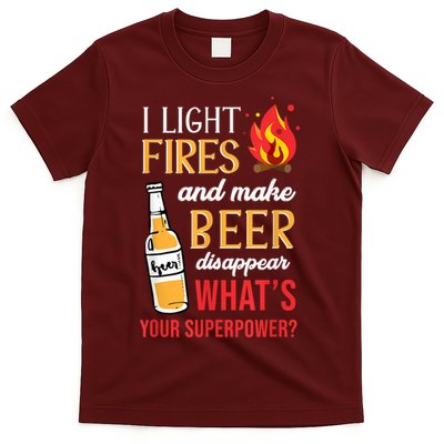 I Light Fires And Make Beer Disappear Funny Camping T-Shirt
