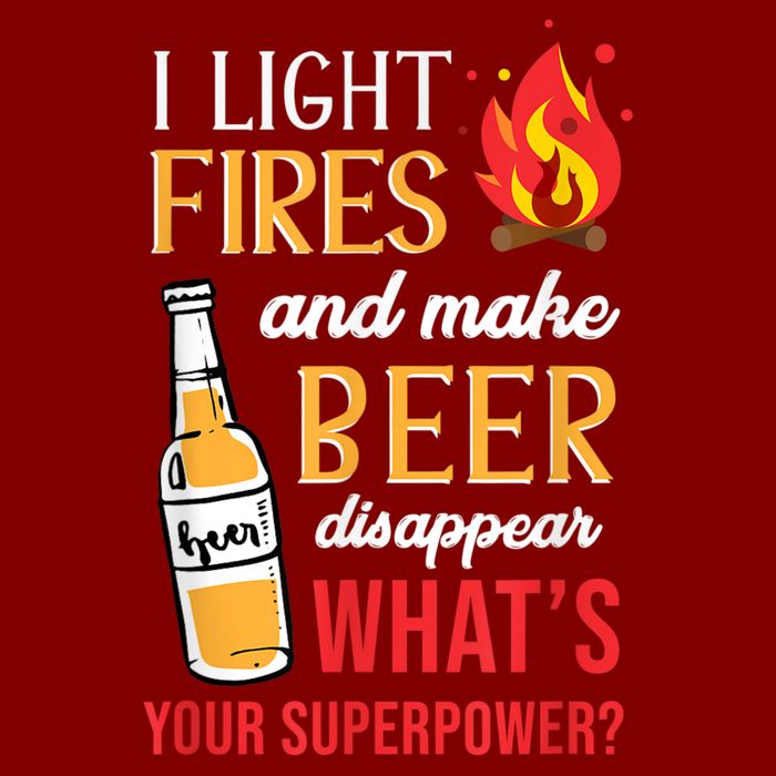 I Light Fires And Make Beer Disappear Funny Camping Visor