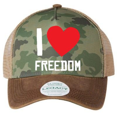 I Love Freedom Gift Free Proud Gift Country Pride Quote Saying Gift Legacy Tie Dye Trucker Hat