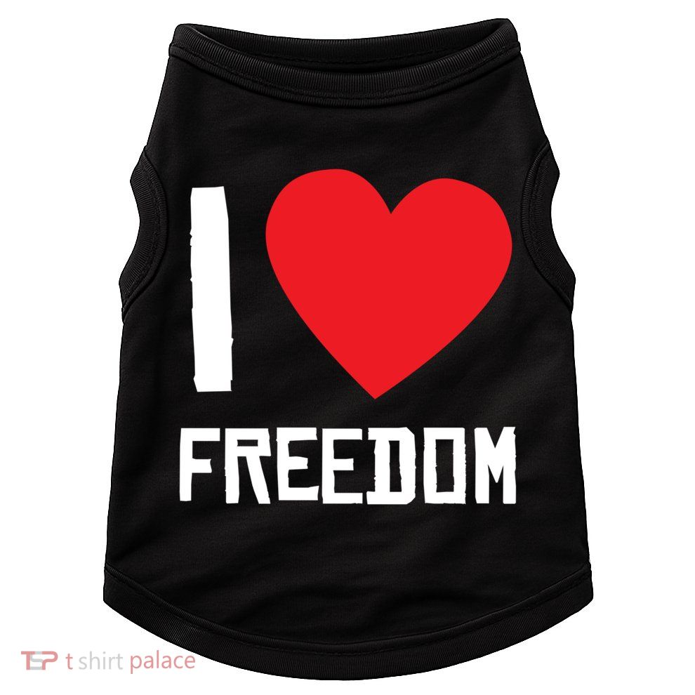 I Love Freedom Gift Free Proud Gift Country Pride Quote Saying Gift Doggie Tank
