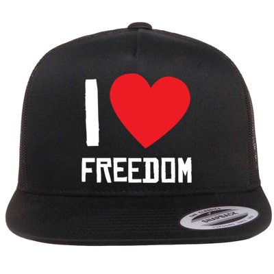 I Love Freedom Gift Free Proud Gift Country Pride Quote Saying Gift Flatbill Hat