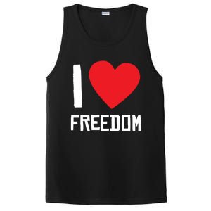 I Love Freedom Gift Free Proud Gift Country Pride Quote Saying Gift PosiCharge Competitor Tank