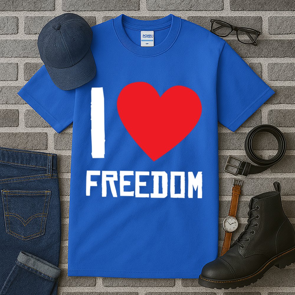 I Love Freedom Gift Free Proud Gift Country Pride Quote Saying Gift Tall T-Shirt