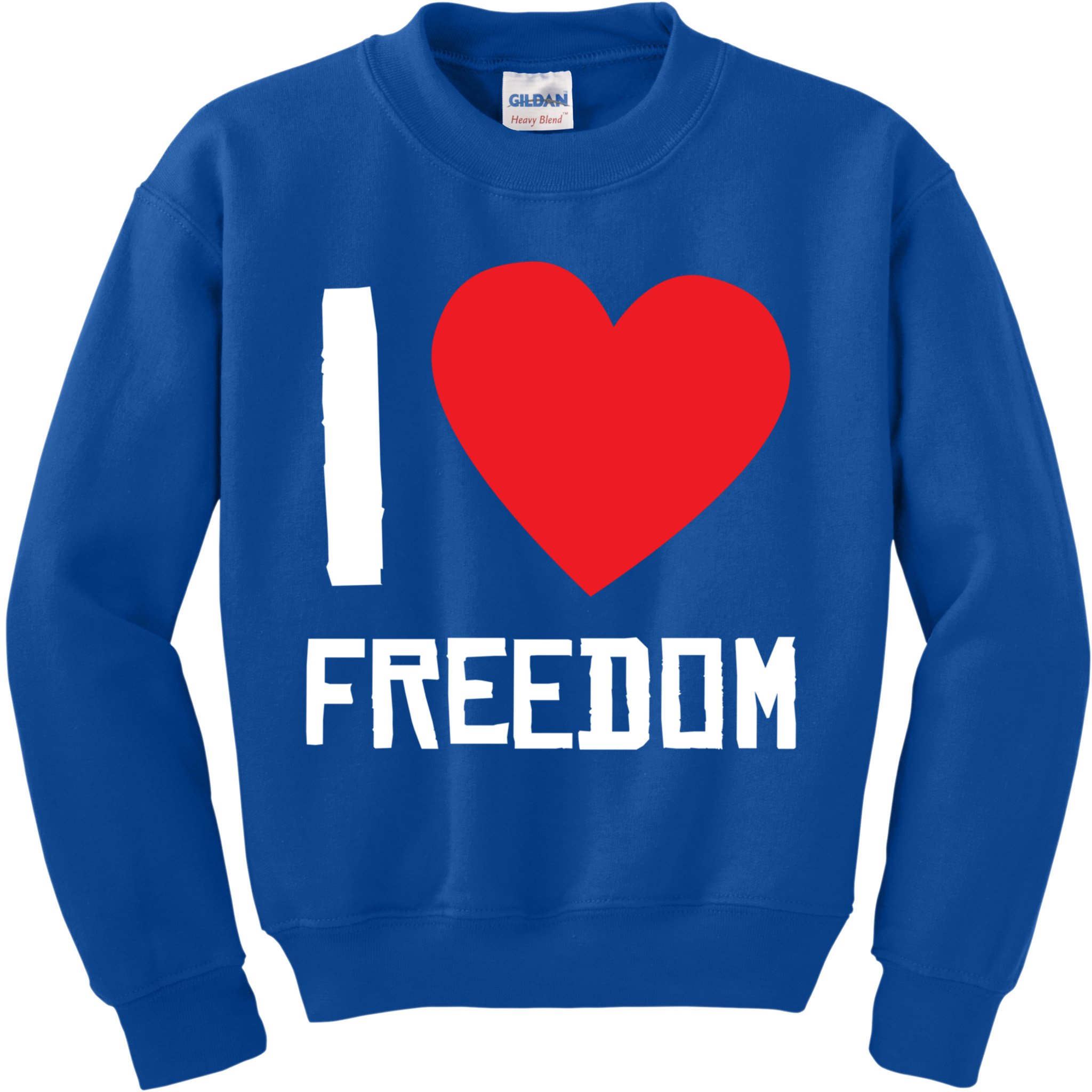 I Love Freedom Gift Free Proud Gift Country Pride Quote Saying Gift Kids Sweatshirt