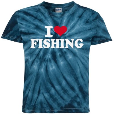 I Love Fishing Kids Tie-Dye T-Shirt