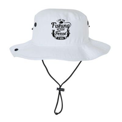 I Live For Fishing But Im Not Forced To Work Legacy Cool Fit Booney Bucket Hat