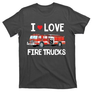 I Love Fire Trucks Kids T-Shirt