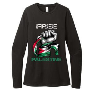 I Love Free Palestine Flag Save Gaza Strip Palestinian Womens CVC Long Sleeve Shirt