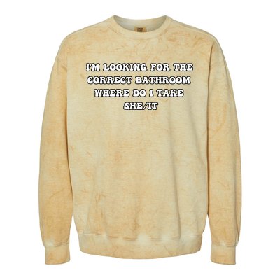 I’m Looking For The Correct Bathroom Where Do I Take She It Colorblast Crewneck Sweatshirt