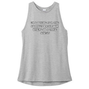 I’m Looking For The Correct Bathroom Where Do I Take She It Ladies PosiCharge Tri-Blend Wicking Tank