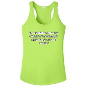 I’m Looking For The Correct Bathroom Where Do I Take She It Ladies PosiCharge Competitor Racerback Tank