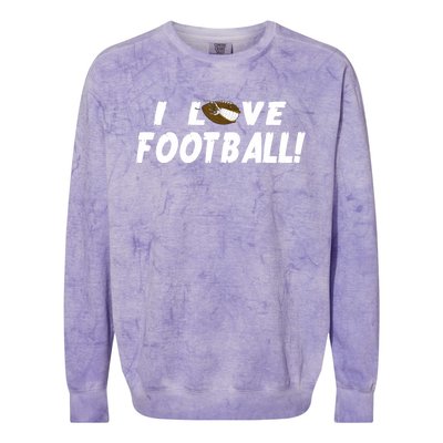 I Love Football Funny Gift Great Sport Funny Gift Colorblast Crewneck Sweatshirt