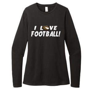 I Love Football Funny Gift Great Sport Funny Gift Womens CVC Long Sleeve Shirt