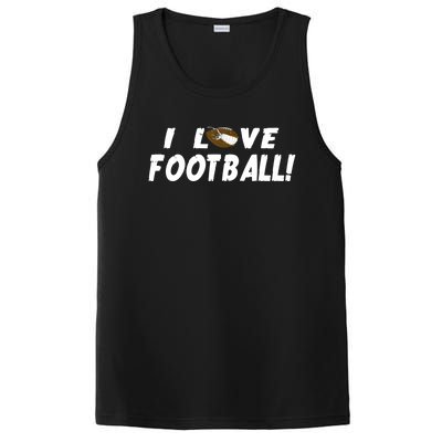 I Love Football Funny Gift Great Sport Funny Gift PosiCharge Competitor Tank