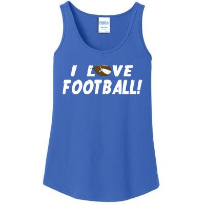 I Love Football Funny Gift Great Sport Funny Gift Ladies Essential Tank