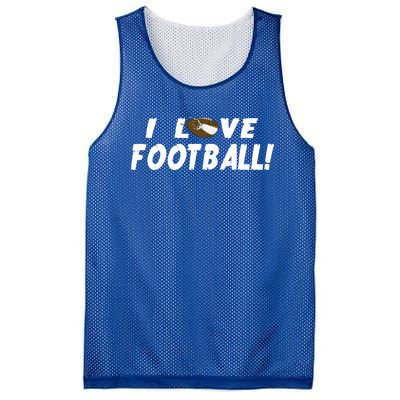 I Love Football Funny Gift Great Sport Funny Gift Mesh Reversible Basketball Jersey Tank