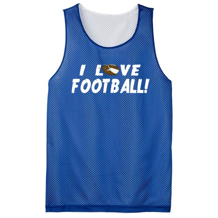 I Love Football Funny Gift Great Sport Funny Gift Mesh Reversible Basketball Jersey Tank