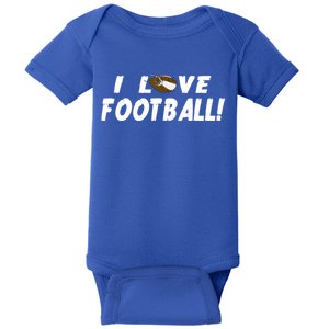 I Love Football Funny Gift Great Sport Funny Gift Baby Bodysuit