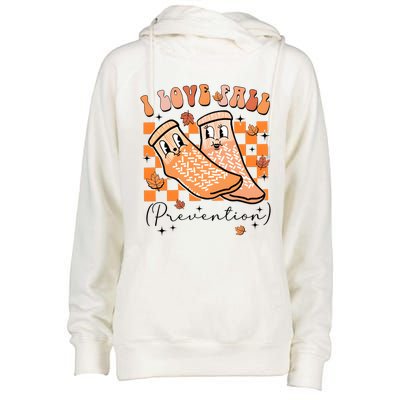 I Love Fall Prevention Thanksgiving Nurse Womens Funnel Neck Pullover Hood