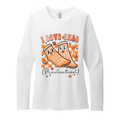 I Love Fall Prevention Thanksgiving Nurse Womens CVC Long Sleeve Shirt