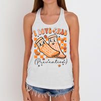 I Love Fall Prevention Thanksgiving Nurse Women's Knotted Racerback Tank