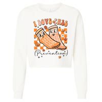 I Love Fall Prevention Thanksgiving Nurse Cropped Pullover Crew