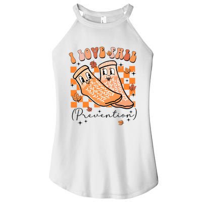 I Love Fall Prevention Thanksgiving Nurse Women's Perfect Tri Rocker Tank