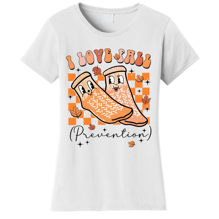 I Love Fall Prevention Thanksgiving Nurse Women's T-Shirt