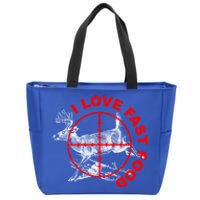 I Love Fast Food Funny Hunting Gift Zip Tote Bag