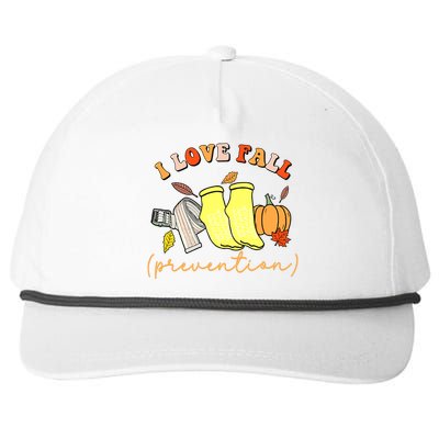 I Love Fall Prevention Halloween Snapback Five-Panel Rope Hat