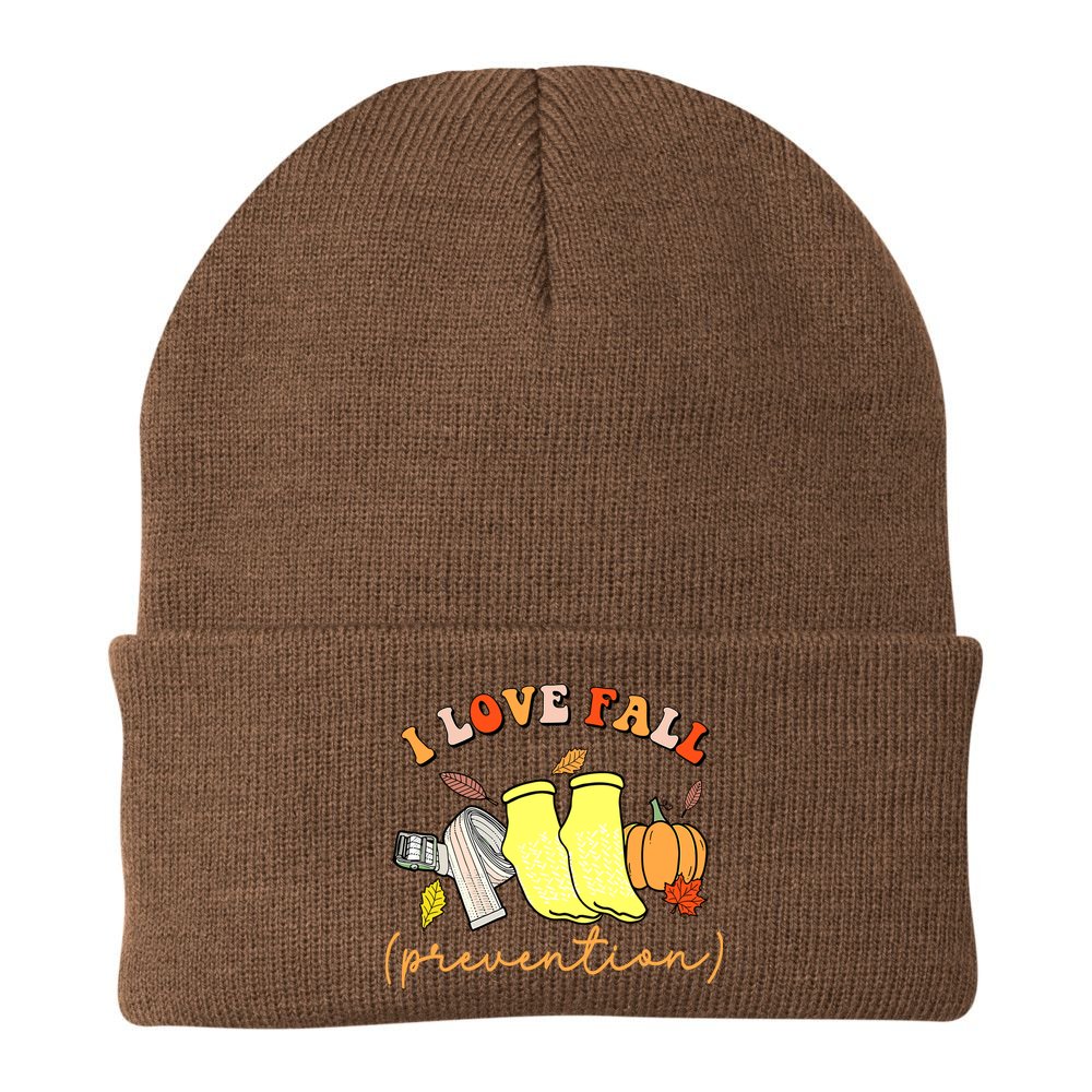 I Love Fall Prevention Halloween Beanie
