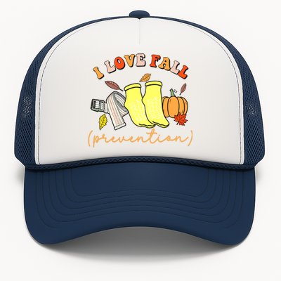 I Love Fall Prevention Halloween Trucker Hat