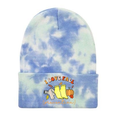 I Love Fall Prevention Halloween Tie Dye 12in Knit Beanie