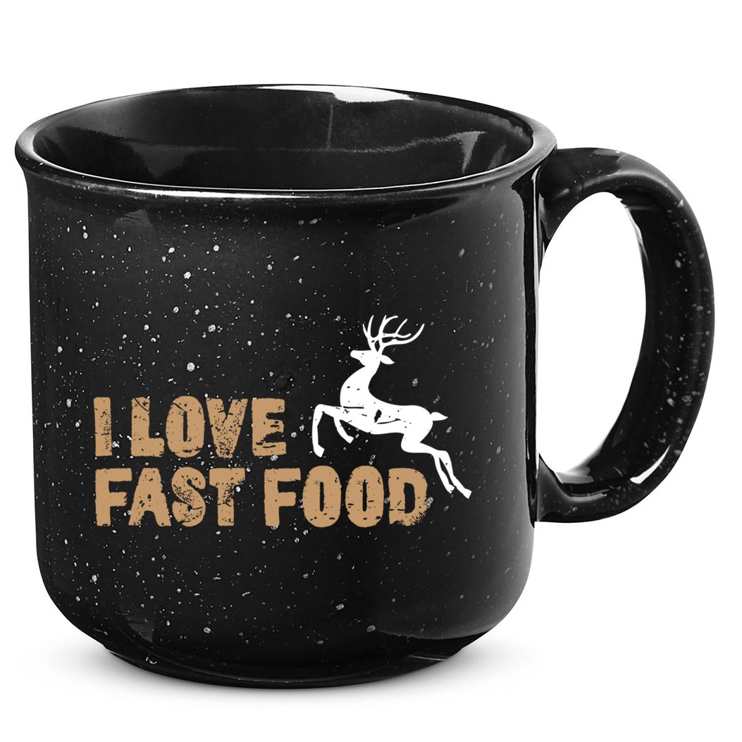 I Love Fast Food Hunting Deer Hunting Gift 15oz Campfire Ceramic Mug