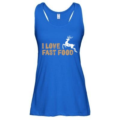 I Love Fast Food Hunting Deer Hunting Gift Ladies Essential Flowy Tank