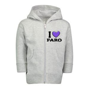 I Love Faro Portugal Proud Portugal Citizen Vacation Gift Toddler Zip Fleece Hoodie