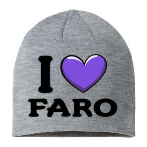 I Love Faro Portugal Proud Portugal Citizen Vacation Gift Sustainable Beanie