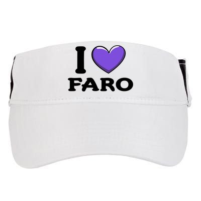I Love Faro Portugal Proud Portugal Citizen Vacation Gift Adult Drive Performance Visor