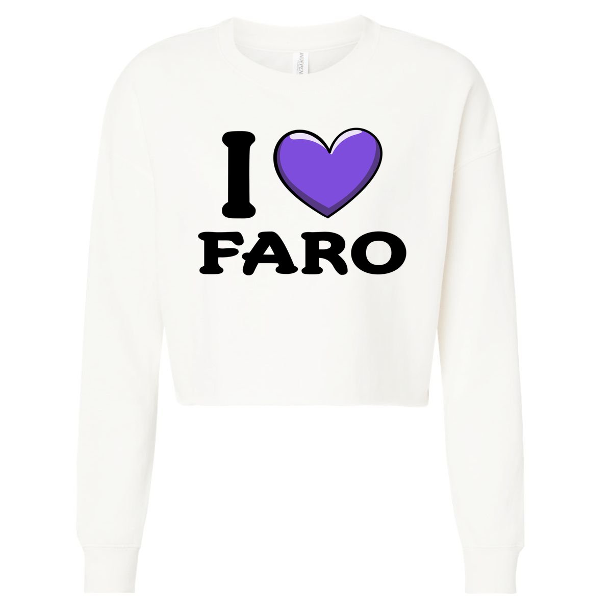 I Love Faro Portugal Proud Portugal Citizen Vacation Gift Cropped Pullover Crew
