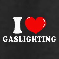 I Love Gaslighting 7 Panel Mesh Trucker Snapback Hat