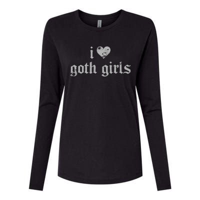 I Love Goth Womens Cotton Relaxed Long Sleeve T-Shirt