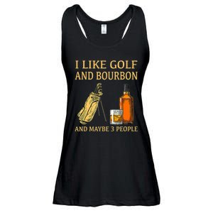 I Like Golf And Bourbon And Maybe 3 People Ladies Essential Flowy Tank