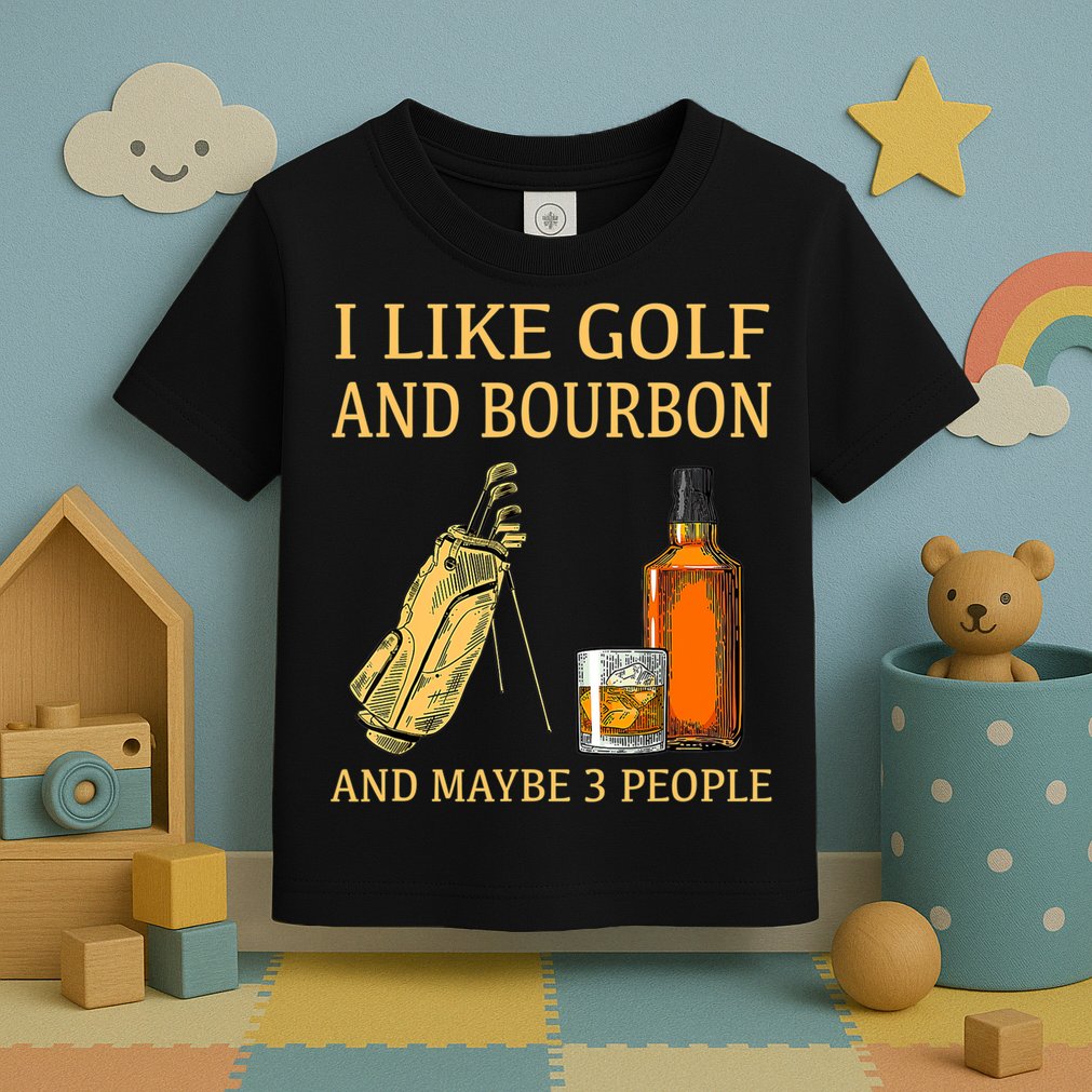 I Like Golf And Bourbon And Maybe 3 People Toddler T-Shirt