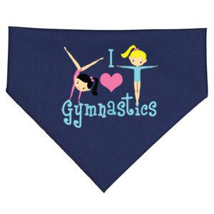 I Love Gymnastics USA-Made Doggie Bandana