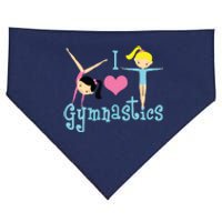 I Love Gymnastics USA-Made Doggie Bandana