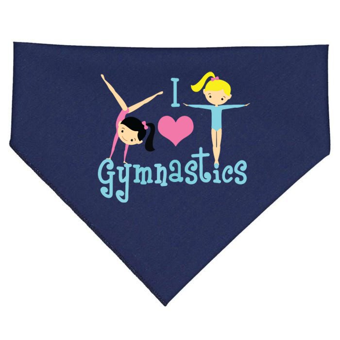 I Love Gymnastics USA-Made Doggie Bandana