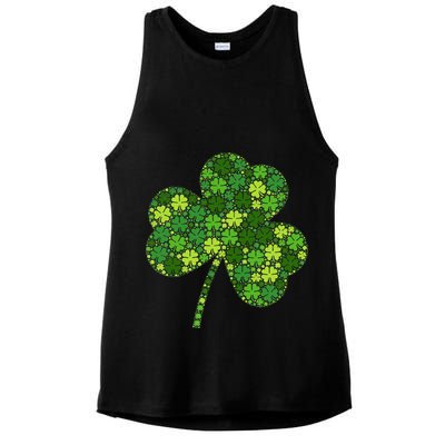 Irish Lucky Green Shamrock Clover Women St Patricks Day (2) Ladies PosiCharge Tri-Blend Wicking Tank