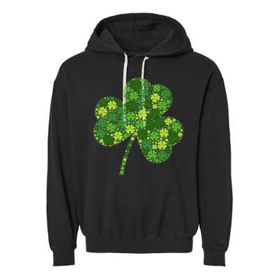 Irish Lucky Green Shamrock Clover Women St Patricks Day (2) Garment-Dyed Fleece Hoodie